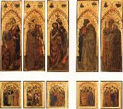 GIOVANNI DA MILANO The Ognissanti Polyptych:SS.Catherine and Lucy,Stephen and Laurence,john the Baptist and Luke,Peter and Benedict,james the Greater and Gregory France oil painting artist